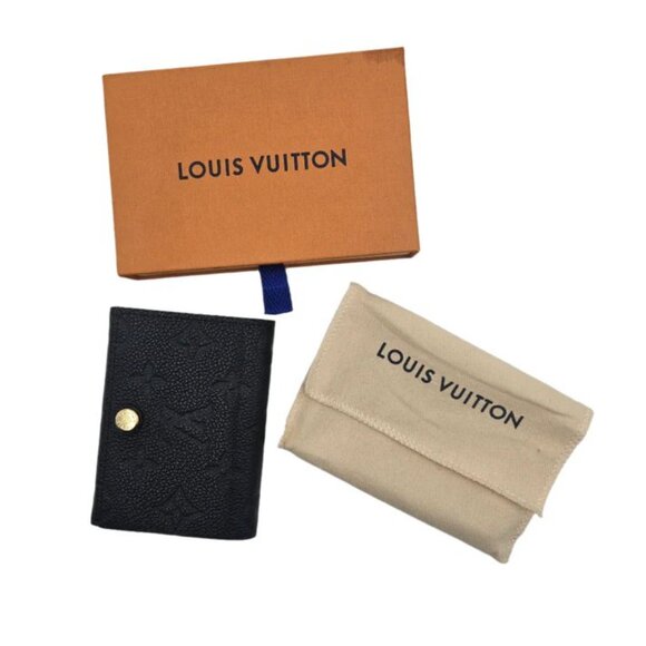 Louis Vuitton Wallet Coin Case Monogram Empreinte Porte Monnaie Rosari Noir - Picture 1 of 16
